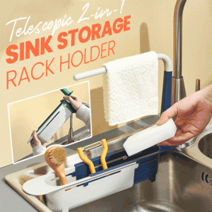 (NEW YEAR SALE NOW--45% OFF)Updated Telescopic Sink Storage Rack(BUY 2 GET FREE SHIPPING)